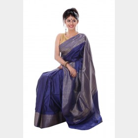 Beautiful color combination of Silk Katan Share from Tangail with blouse piece